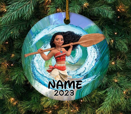 Personalized Moana Princess Disney Christmas Ornament