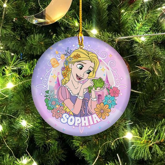 Personalized Rapunzel Princess Disney Christmas Ornament