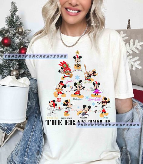Disney Mickey Tour Shirt, Christmas Mickey Eras Tour T-Shirts, Mickey Tour Shirt