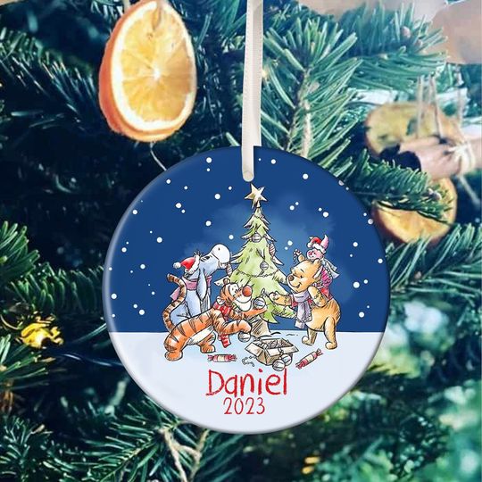Personalized Winnie The Pooh Disney Christmas Ornament