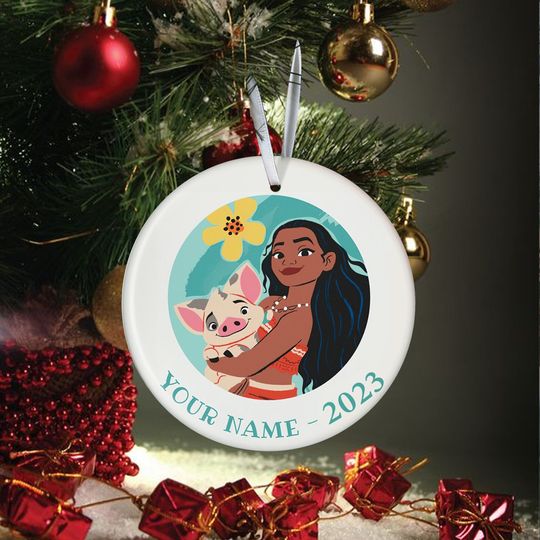 Personalized Moana Princess Disney Christmas Ornament