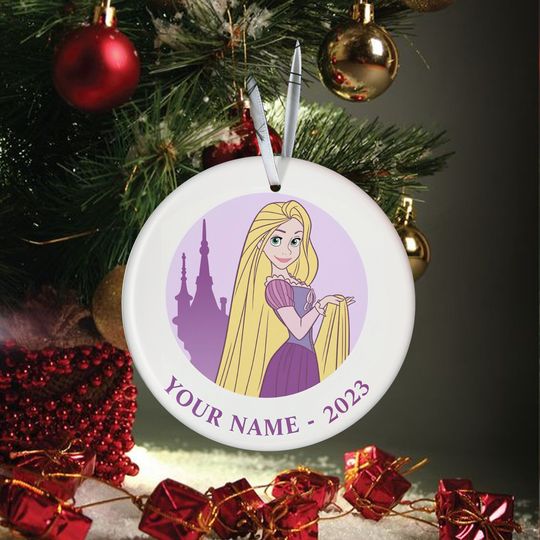 Personalized Rapunzel Princess Disney Christmas Ornament
