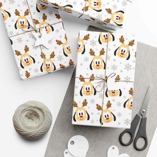 Discover Reindeer Pluto Wrapping Paper|Disney Wrapping Paper