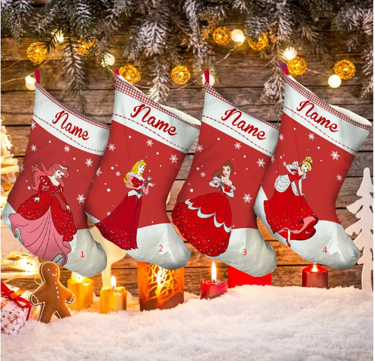Personalized Disney Princess Christmas Stockings, Snow White Princess Stocking