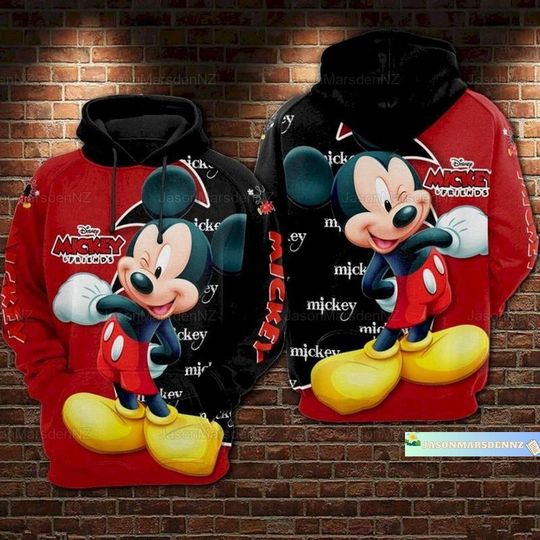 Christmas Mickey Hoodie, Disney Mickey 3D Hoodie, Mickey Mouse Funhouse Hoodie