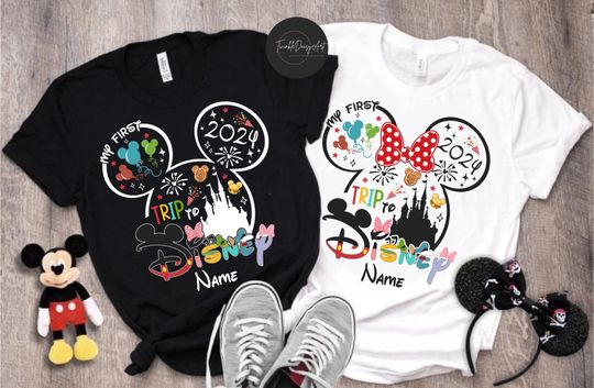 Personalized My First Trip 2024 Mickey And Friends Disney T-Shirt, Disney Family Matching T-Shirt