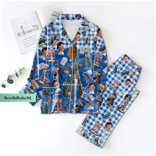 Ratatouille Pajamas Set, Ratatouille Remy Pyjamas, Disney Remy Pajamas Pants