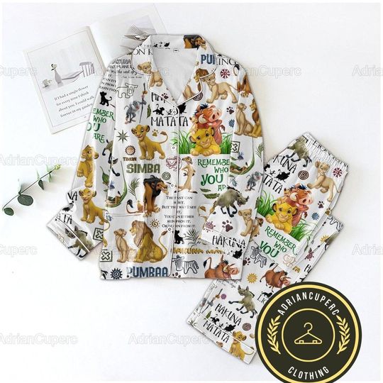 Christmas Lion King Pajamas Set, Disney Timon And Pumbaa Shirt, Disney Lion King Pajama Set