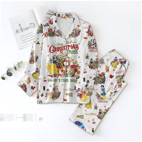 Christmas Snow White Pajamas, Disney Snow White Christmas Pajamas
