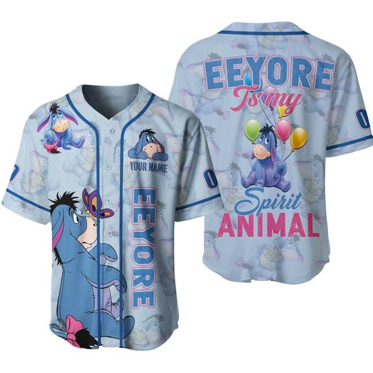 Personalized Eeyore Is My Spirit Animal Disney Baseball Jersey