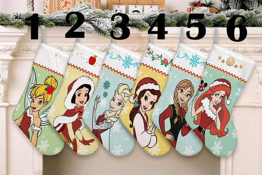 Disney Princess Stocking, Princess Christmas Stocking, Disney Christmas Stockings
