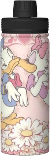 Disney Donald Duck Stainless Steel Water Bottles Sports Lid