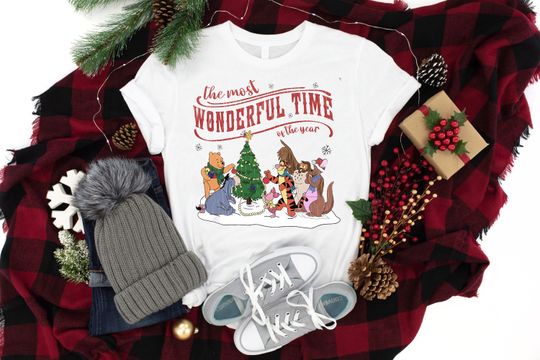 Winnie the Pooh Christmas Shirt, Disney Christmas Shirt, Tigger Shirt, Eeyore Shirt, Piglet Shirt, Disneyland Shirt