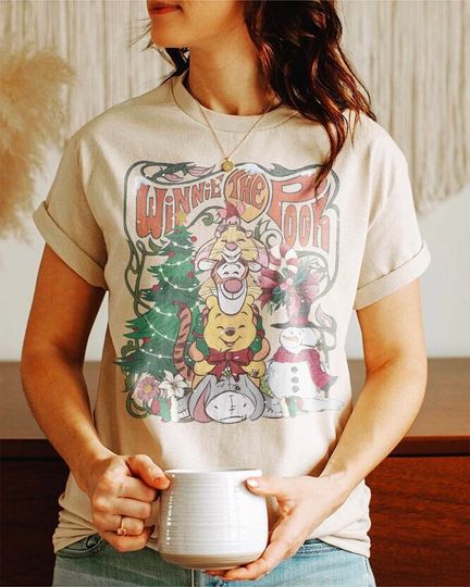 Discover Winnie The Pooh Christmas Shirt, Winnie Pooh and Friends Shirt, Disney Christmas Shirt, Christmas Family Shirt