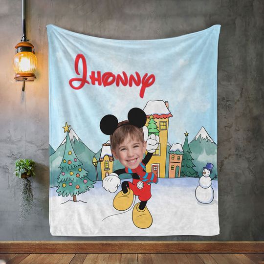 Custom Disney Mickey Blanket For Kids, Mickey and Friend Fleece Blanket