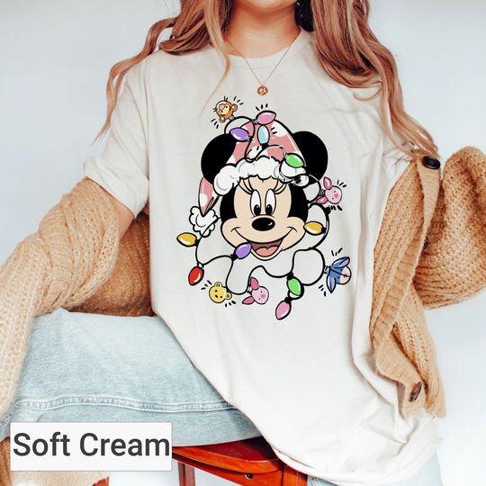 Disney Minnie Christmas Shirt, Minnie Mouse Shirt, Winnie The Pooh Lights Shirt,Disneyland Christmas Shirt
