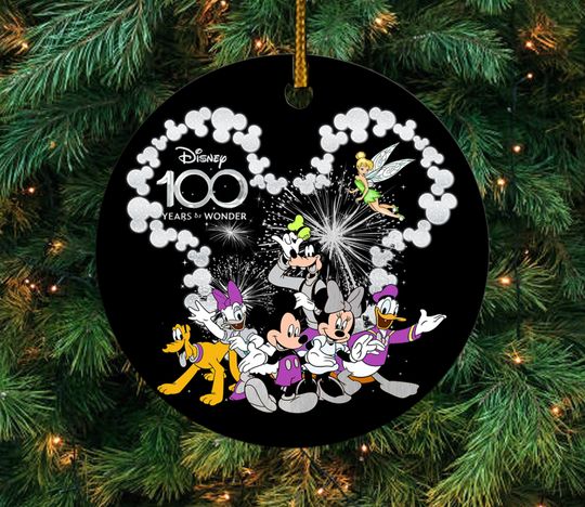 Disneyland 100th Ornament, Disney 100 Years of Wonder Ornament, Mickey and Friends 100th, Disney 100th Anniversary