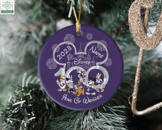 Disneyland 100 Years of Wonder Ornament, Mickey and Friends Castle Ornament, 100th Anniversary Ornament, Xmas Tree Ornament