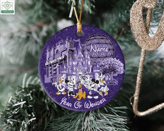 Mickey & Friends 100 Years of Wonder Ornament, Disneyland 100th Anniversary Ornament, Magic Kingdom Castle Christmas Ornament