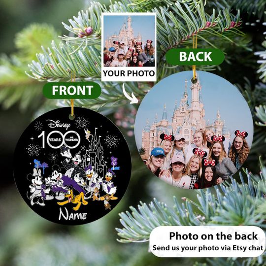 Personalized Disney 100 Years of Wonder Ornament, Disney 100th Ornament, Disney Castle Ornament