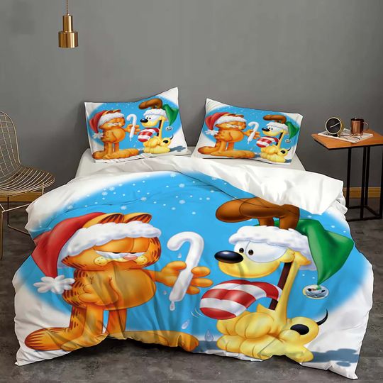 Christmas Garfield Bedding Set, Disney Cartoon Bedding Set