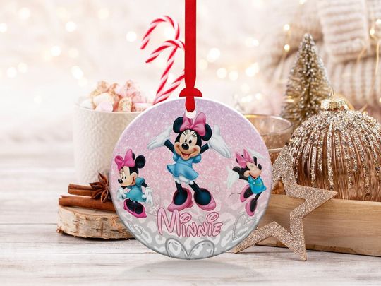Minnie Mouse Ornament, Custom Disney 2023 Ornament, Custom Disney Name Ornaments, Disney Ornament, Minnie Xmas Gift