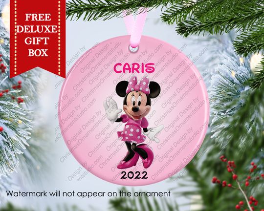 Minnie mouse christmas ornament-Disney Ornament-Kids Christmas Ornament- -Minnie ornament