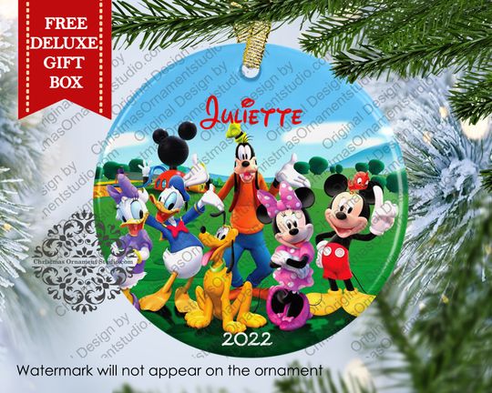 Mickey mouse Club House christmas ornament-Disney Ornament-Kid Christmas Ornament-Mickey mouse Christmas ornament