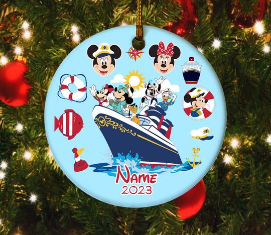 Disney Cruise Christmas Ornament, Mickey and Friends Cruise Ornament, Disney Fantasy Ornament 2023, Christmas  Ornament