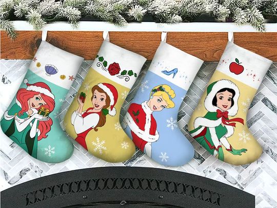 Princess Stocking, Disney Princess Stocking, Princess Christmas Stockings