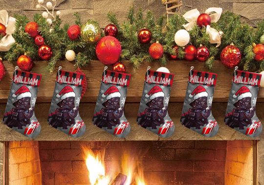 Personalized Star Wars Darth Vader Disney Christmas Stocking, Family Christmas Stocking
