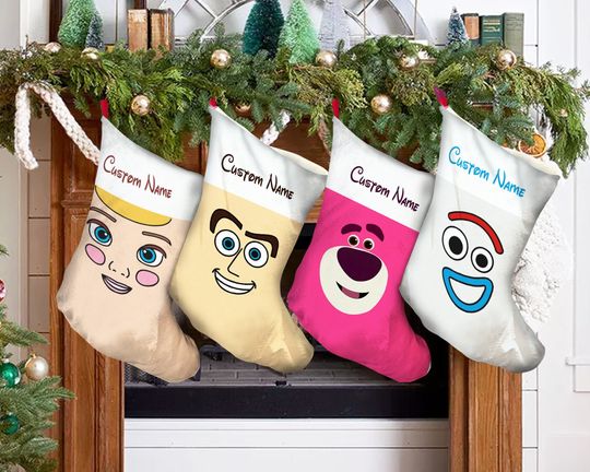 Personalized Toy Story Disney Christmas Stocking, Family Christmas Stocking