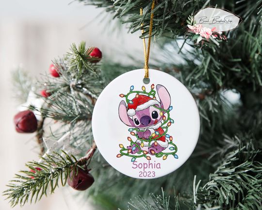 Personalized Disney Angel Ornament, Angel Christmas Light