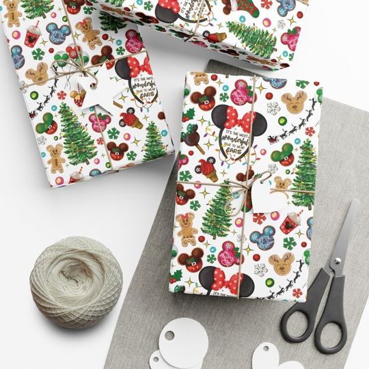Discover Mickey And Friends Disney Christmas Wrapping Paper, Gift Wrapping Paper