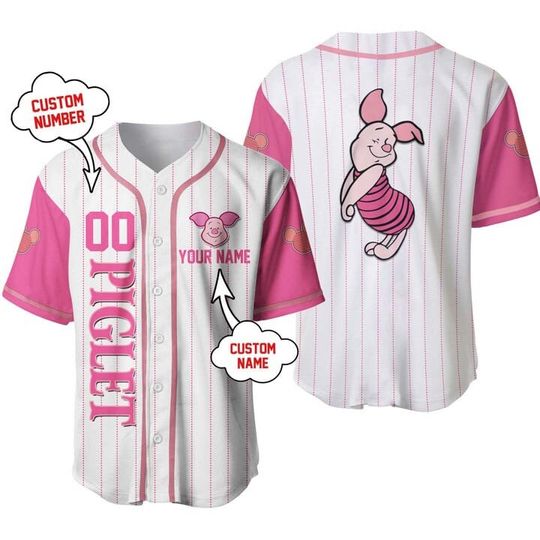 Cute Piglet Winnie The Pooh Pink Disney Unisex Cartoon Graphics