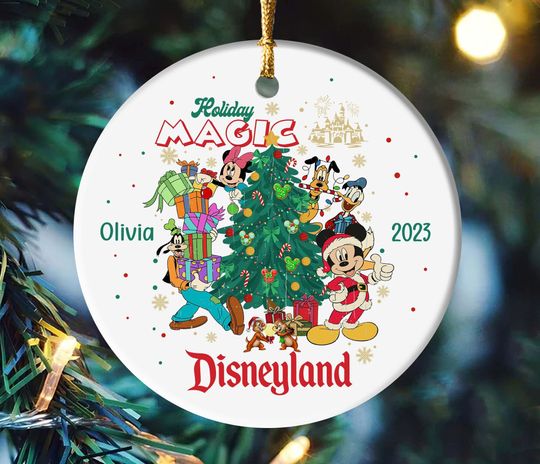 Disneyland Christmas Ornament,  Christmas Mickey Ornament, Disney Ornament, Family Christmas Ornament