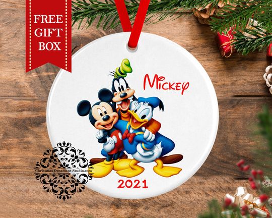 Mickey mouse christmas ornament-Disney Ornament-Goofy ornament-Donald duck Christmas Ornament-Disney  Christmas ornament