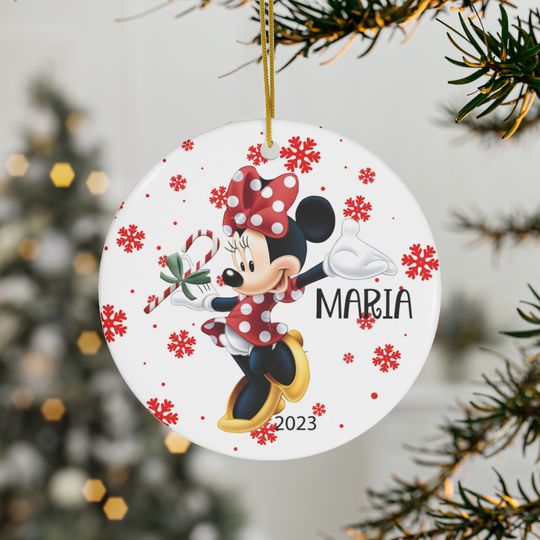 Minnie Christmas Ornament, Disney Christmas Ornaments, Minnie Mouse Ornament, Christmas Decorations
