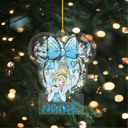 Personalized Disney Princess Ornament, Cinde Christmas Ornament