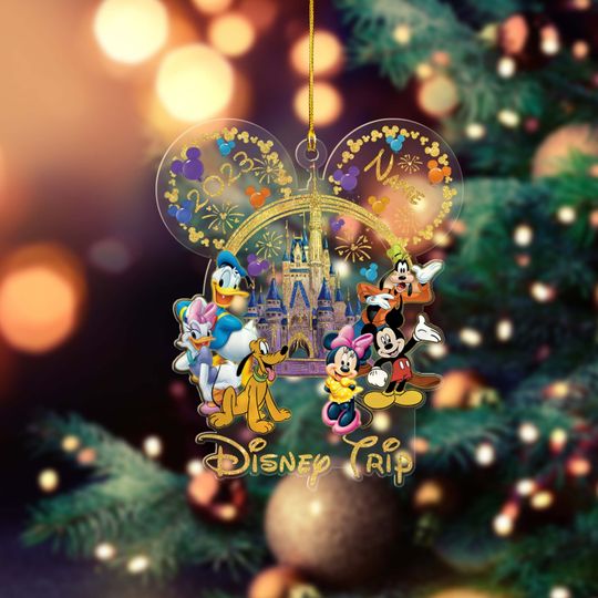 Mickey and Friends Disney Christmas Ornament, Disney Christmas Family Ornament