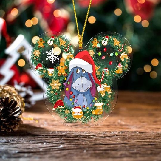 Eeyore Christmas Ornament, Custom Disney Name Ornament, Winnie Pooh and Friends Ornament