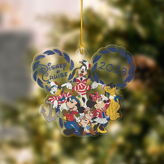 Mickey With Friend Ornament, Disney Cruise 2023 Ornament