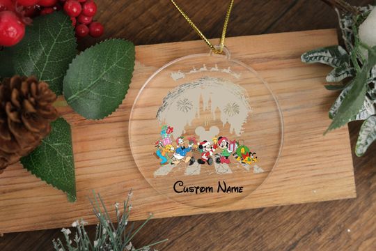 Personalized Mickey and Friends Disney Christmas Ornament, Disney Christmas Ornament