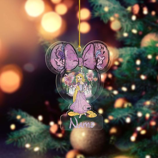 Personalized Rapunzel Ornament, Rapunzel Christmas Ornament, Disney Rapunzel Ornament