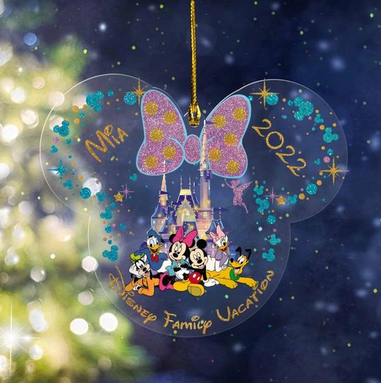 Personalized Mickey and Friends Christmas Ornament, Disneyland Ornament, Disney Christmas Ornament