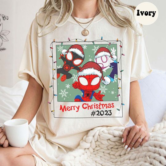 Spidey And His Amazing Friends Christmas Shirt, Marvel Christmas Lights shirt, Disneyland Christmas  Shirt