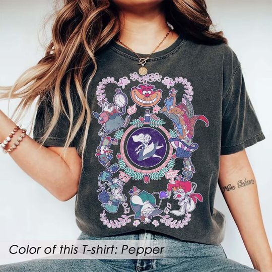 Disney Alice In Wonderland Card Style Mashup Shirt, Disney Characters Shirt