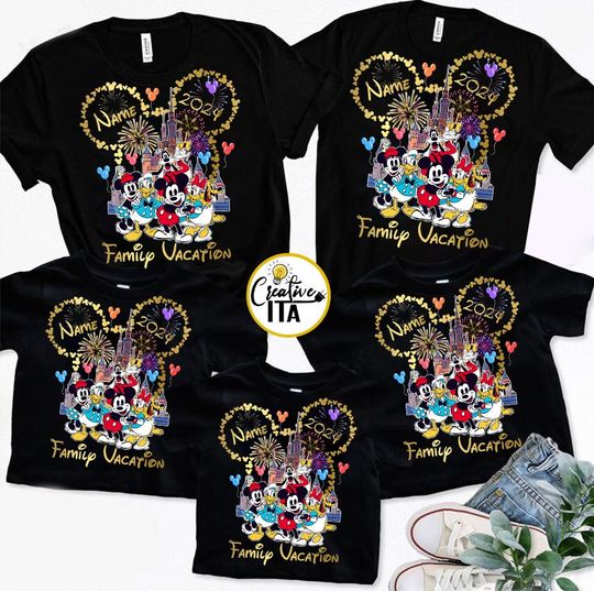 Personalized Mickey and Friends Disney Trip 2024 shirts