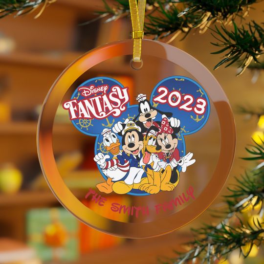 Personalized Disney Cruise Ornament, Disney Fantasy Cruise Ornament