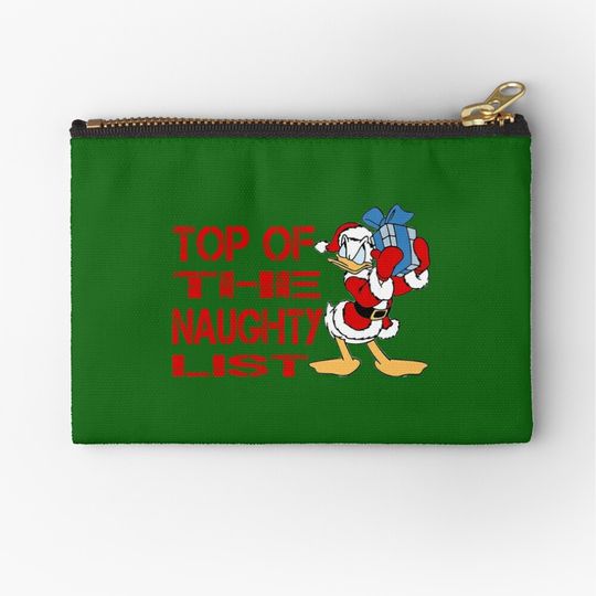 Disney Donald Duck “Top of the Naughty List”  Christmas Makeup Bag